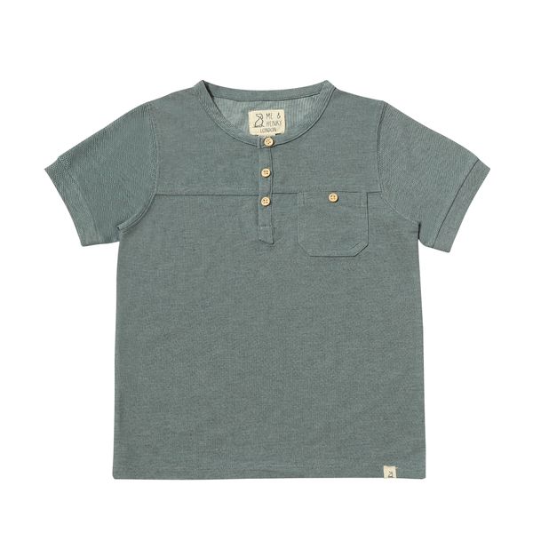 Navy Pique Boardwalk Henley Tee