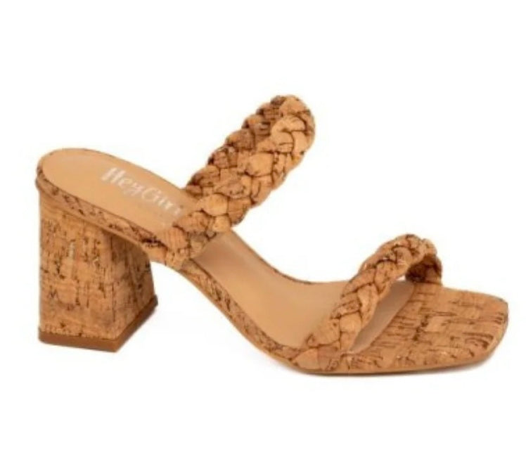 French Kiss Glitter Cork Sandals