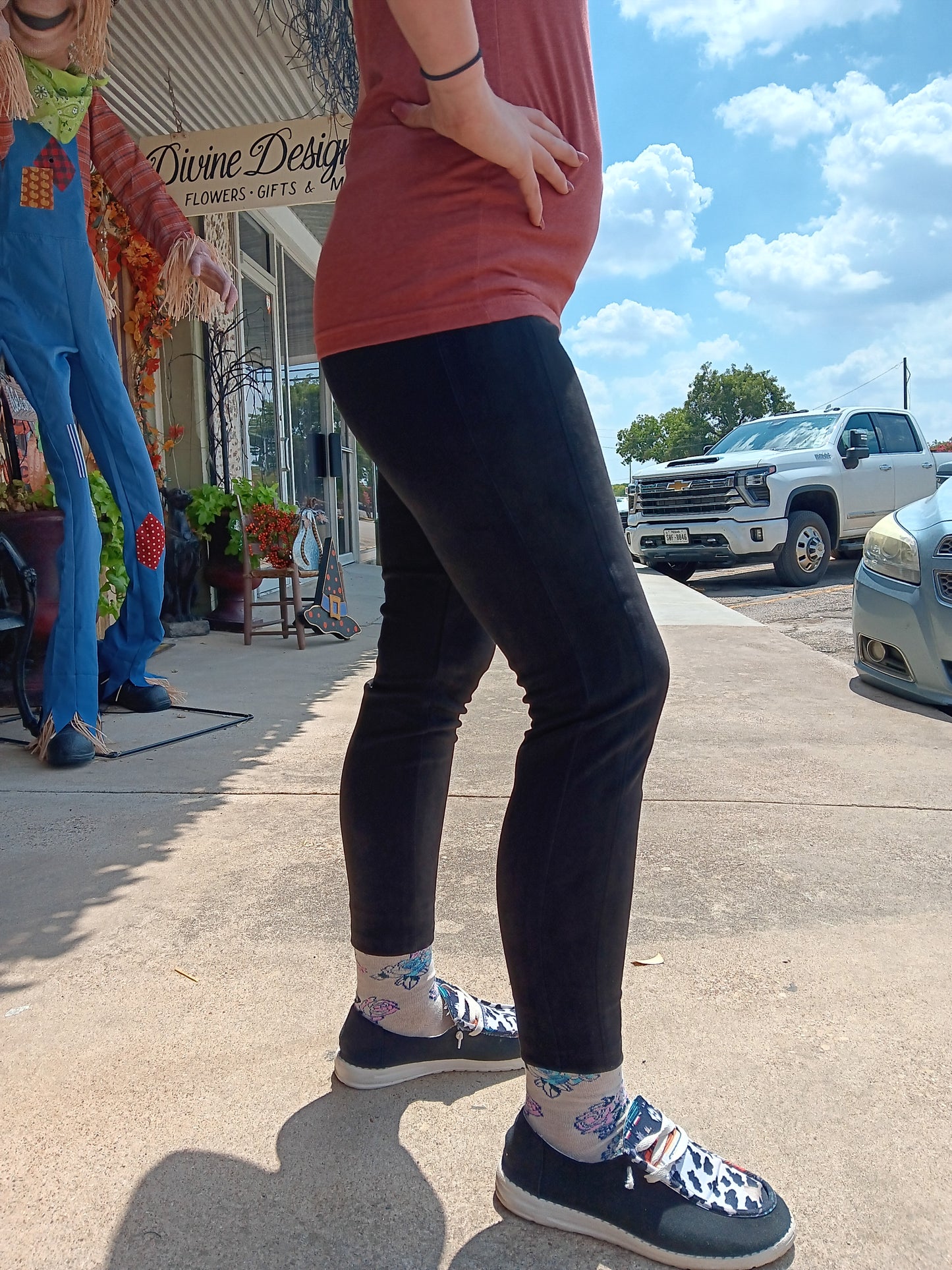 Black Faux Suede Pants