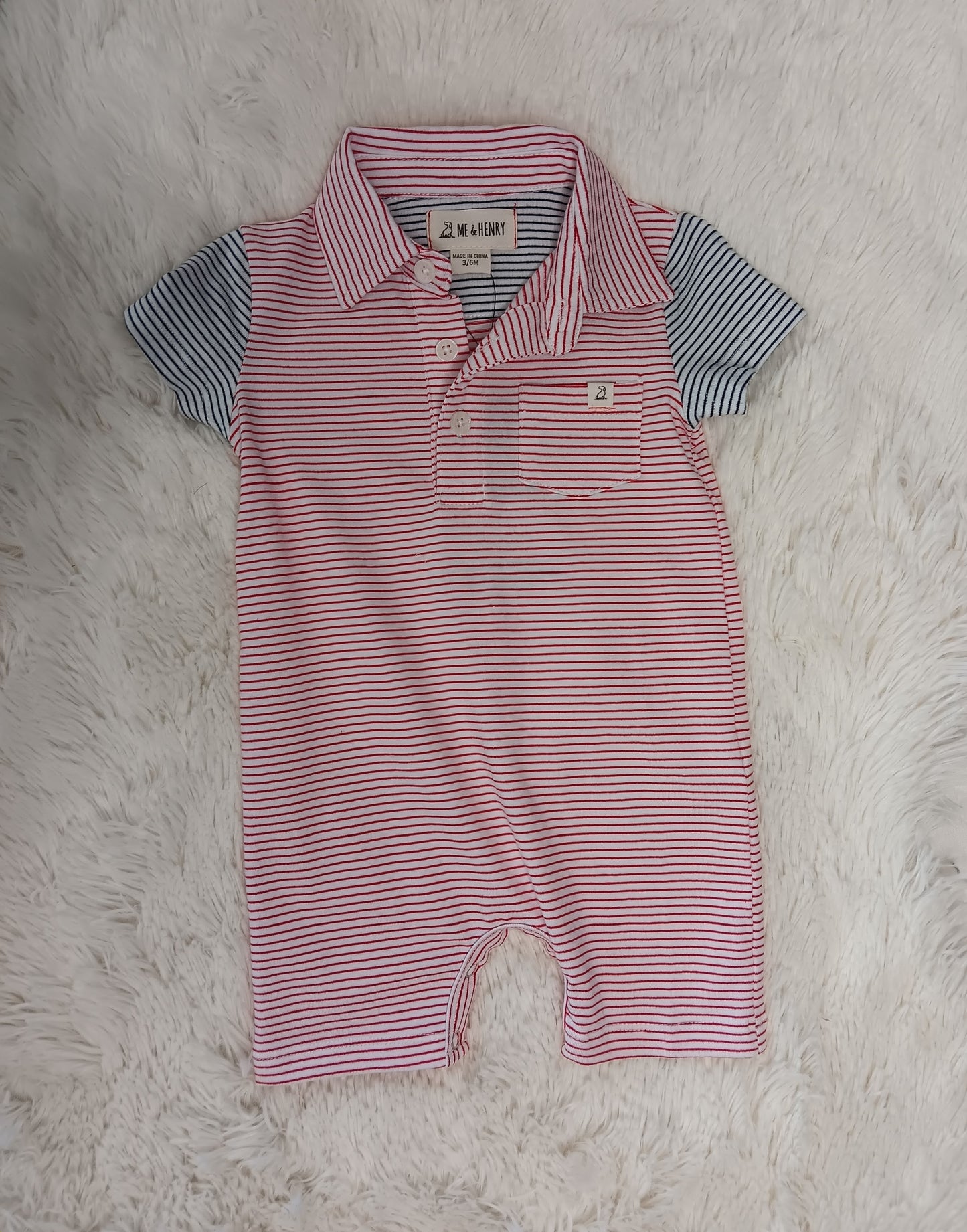 Red Saltash Polo Romper