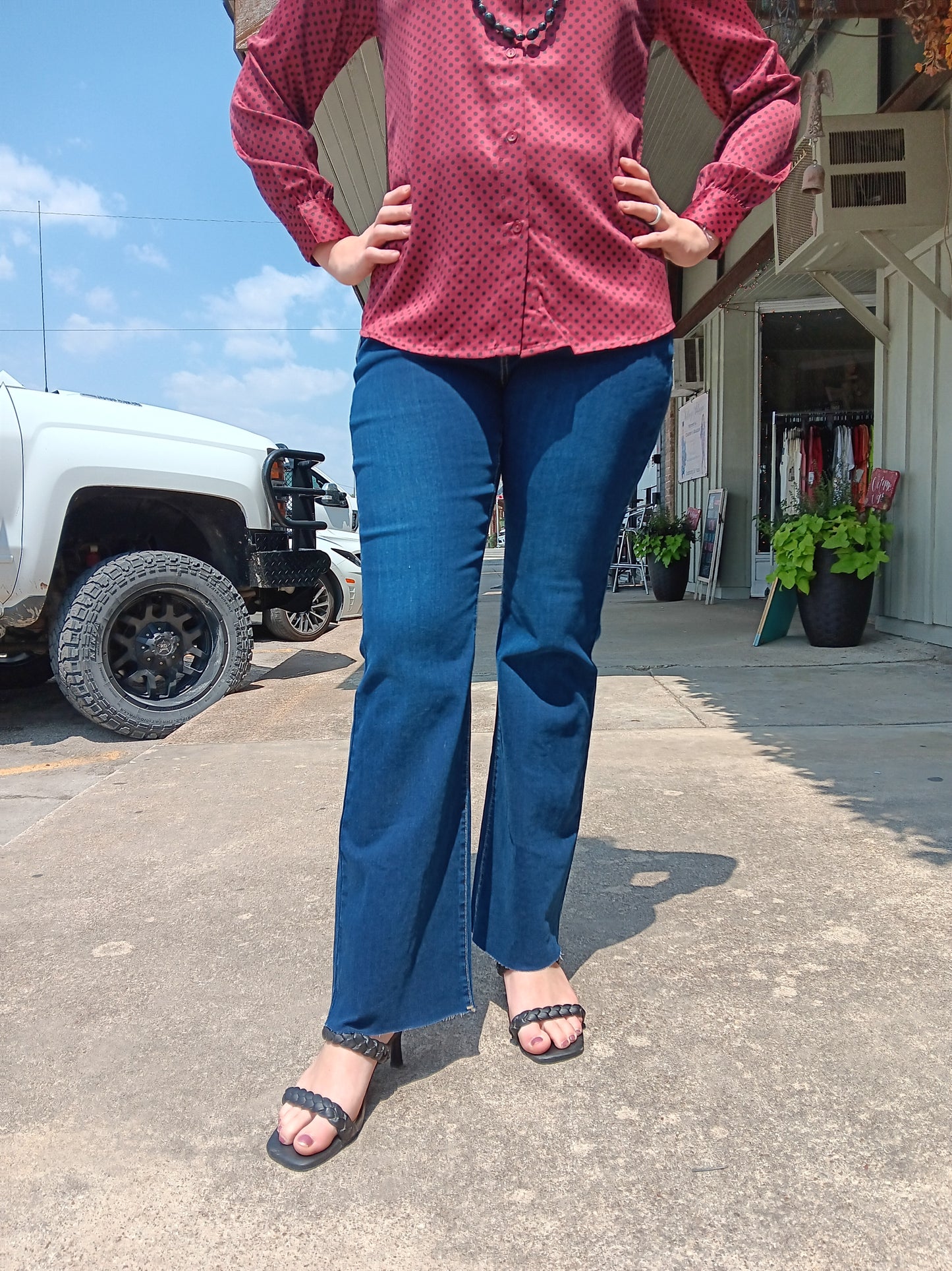 Ethyl Denim Ankle Pant w/ Back Detail