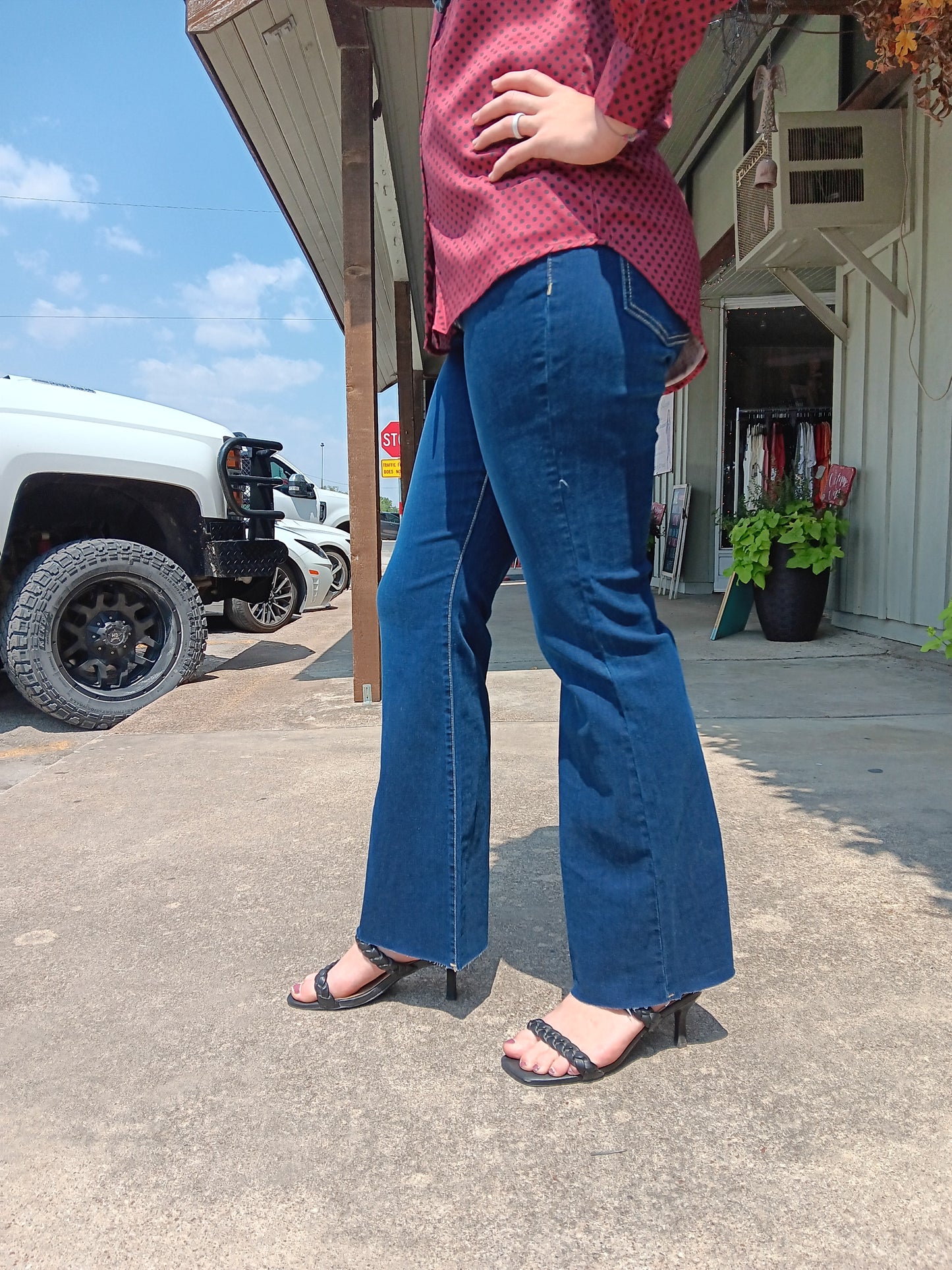 Ethyl Denim Ankle Pant w/ Back Detail