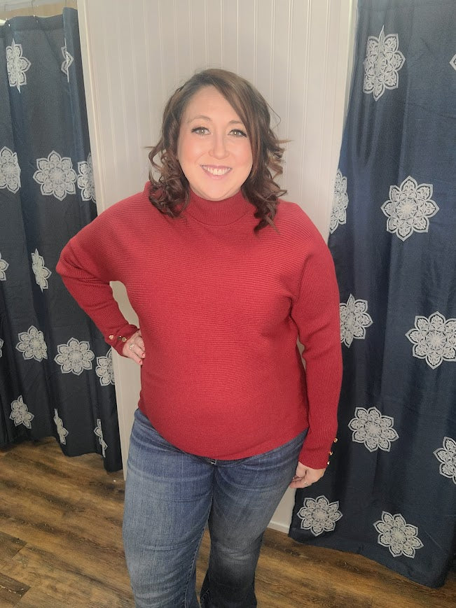 Toasted Red L/S Sweater Top