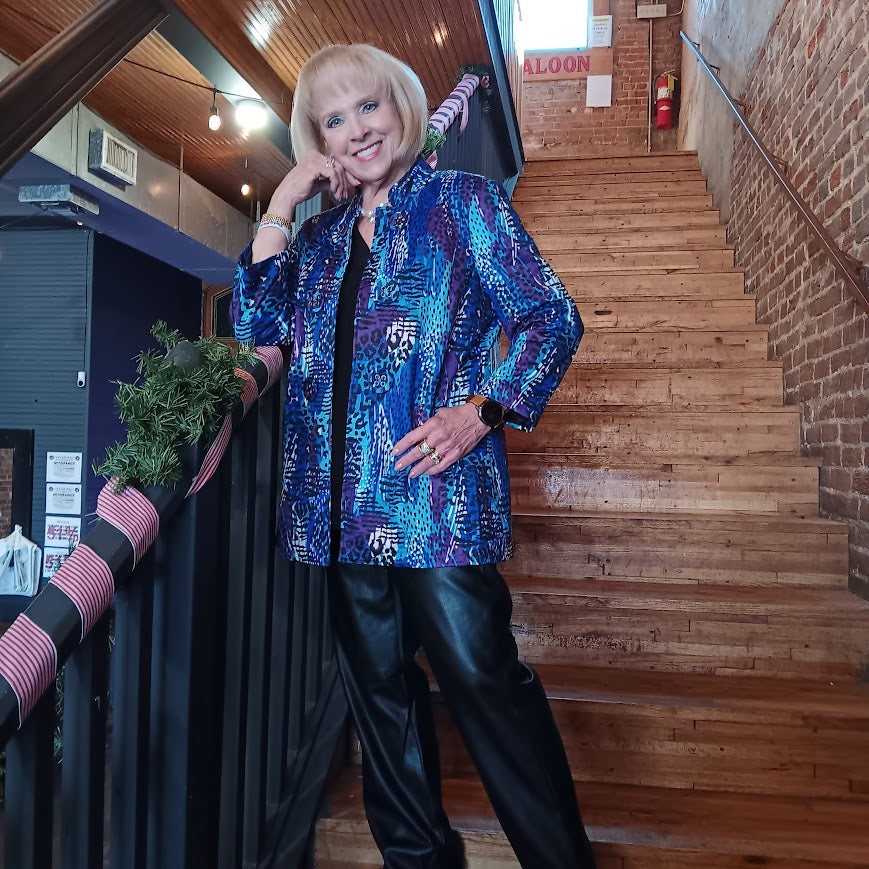 Blue and Purple Quilted Jacket