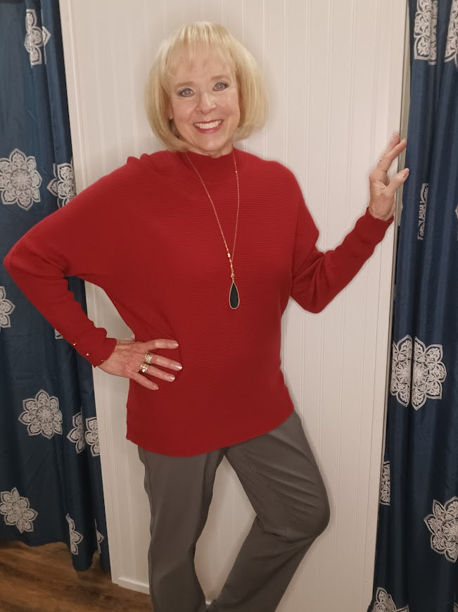 Toasted Red L/S Sweater Top
