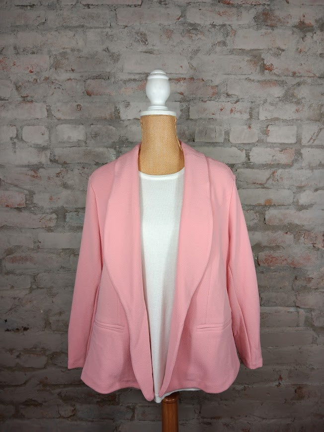 3/4 Sleeve Soft Pink Regency Knit Jacket