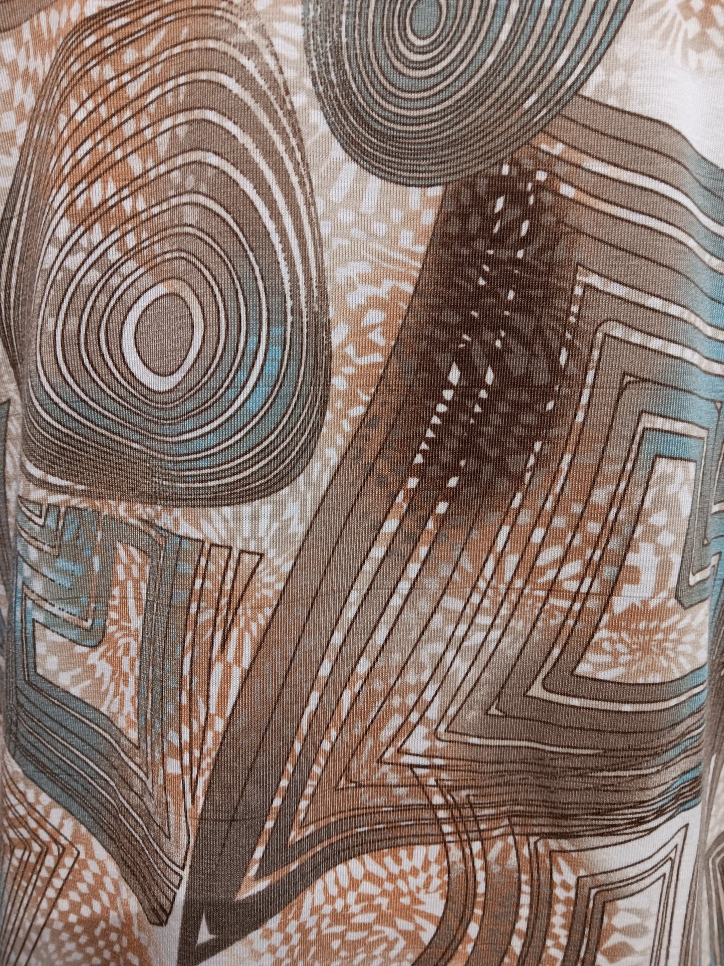 Bronze and Teal Grotto 3/4 Sleeve Top