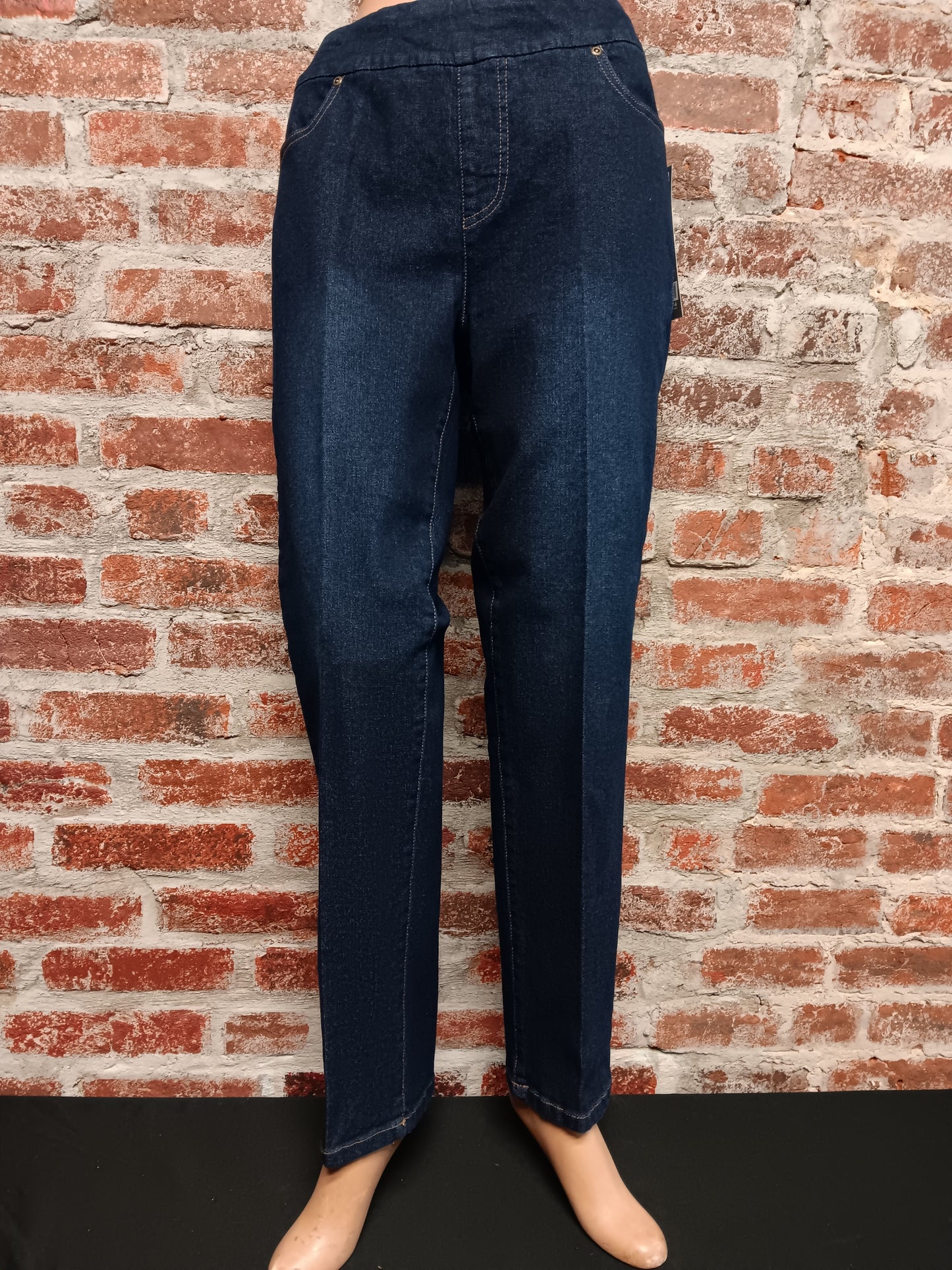 Dark Indigo Ankle Pants w/Real Pockets (Plus-Sized)