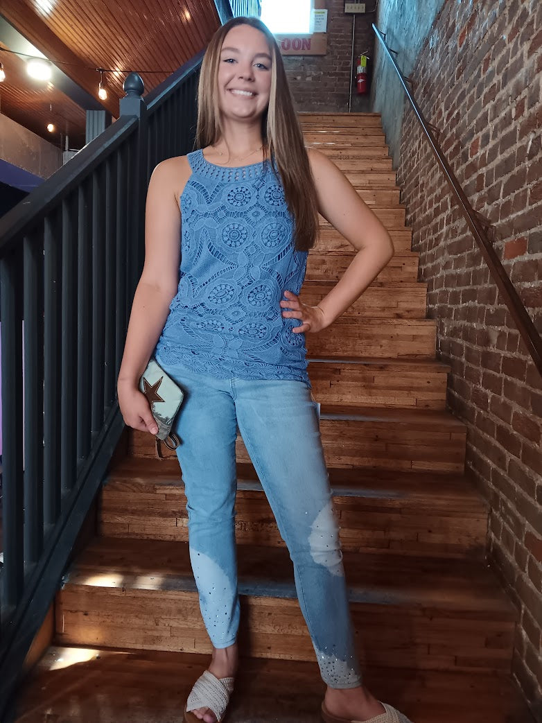 Blue Lace Tank