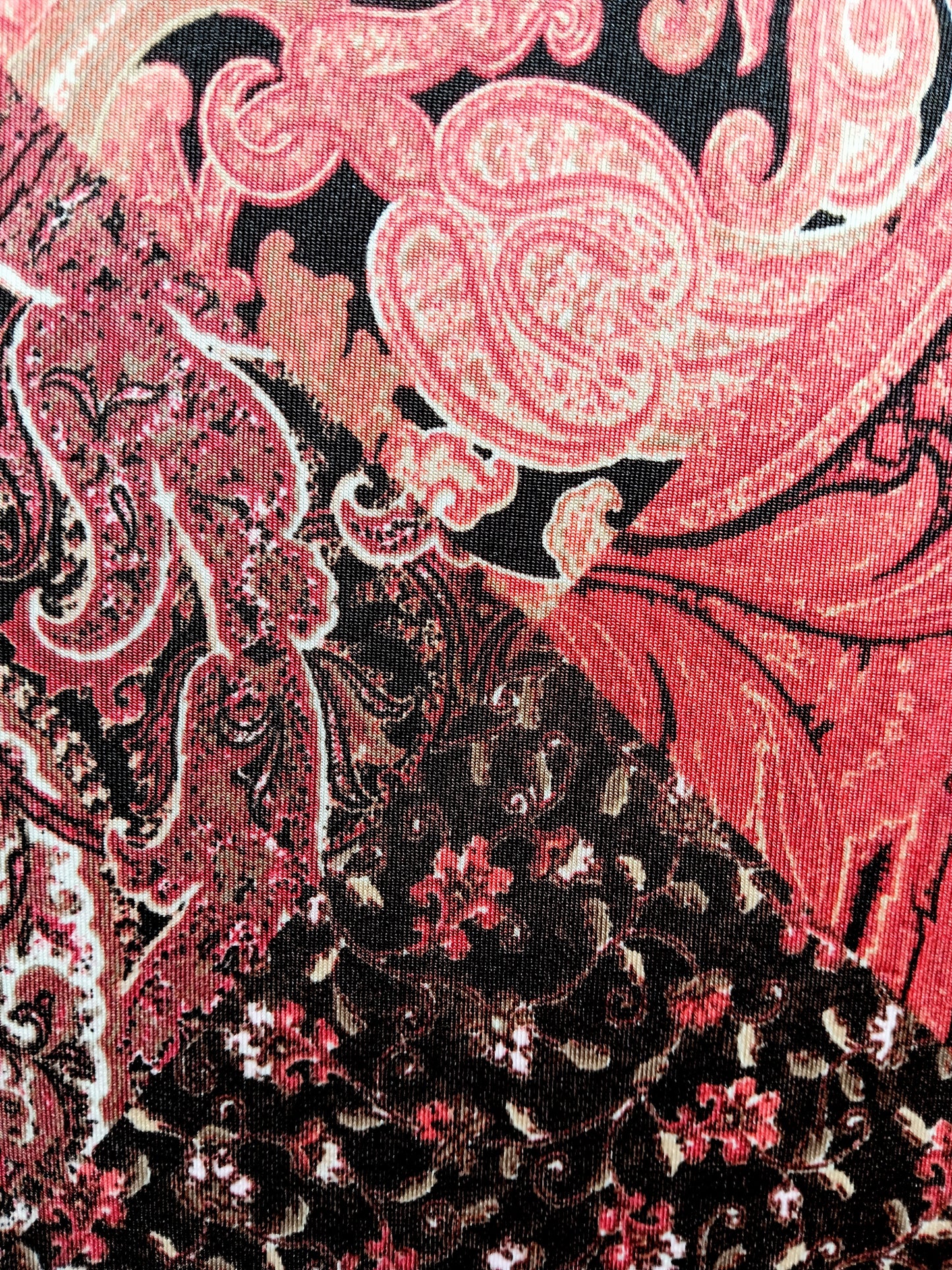Brown Rose Print Skirt