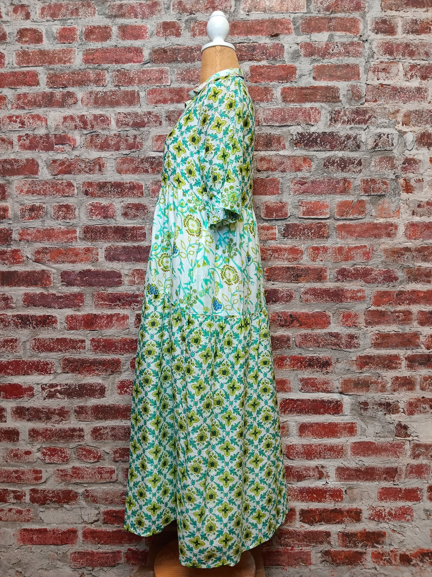Lime Tropical Pattern Dress