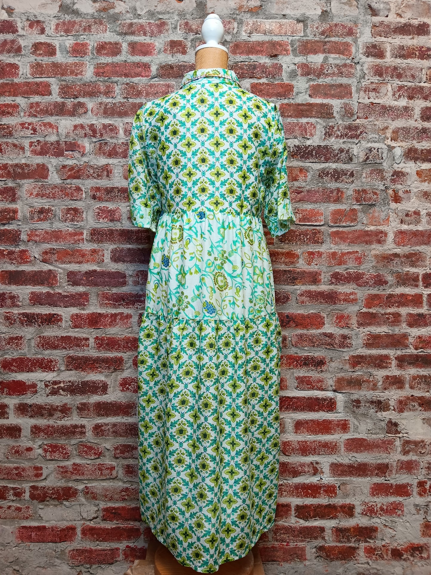 Lime Tropical Pattern Dress