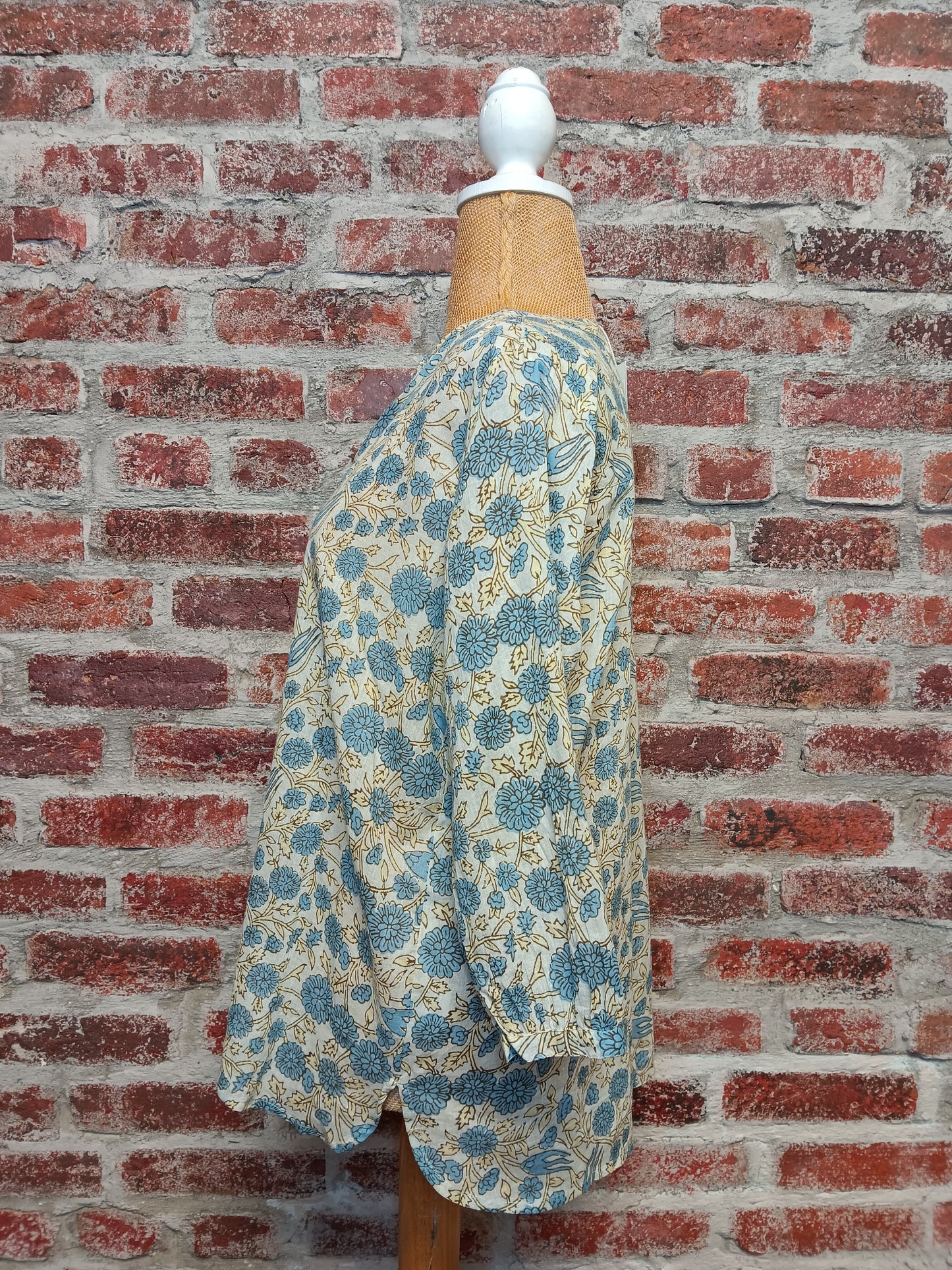 Blue and Parchment Harper Top