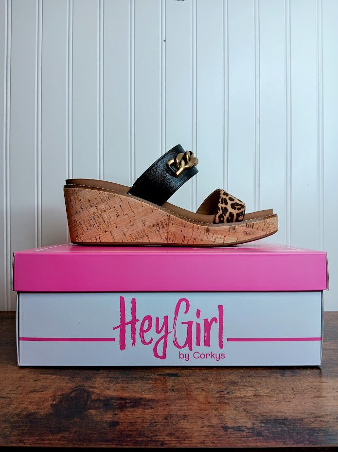 Black Leopard Nightcap Wedge