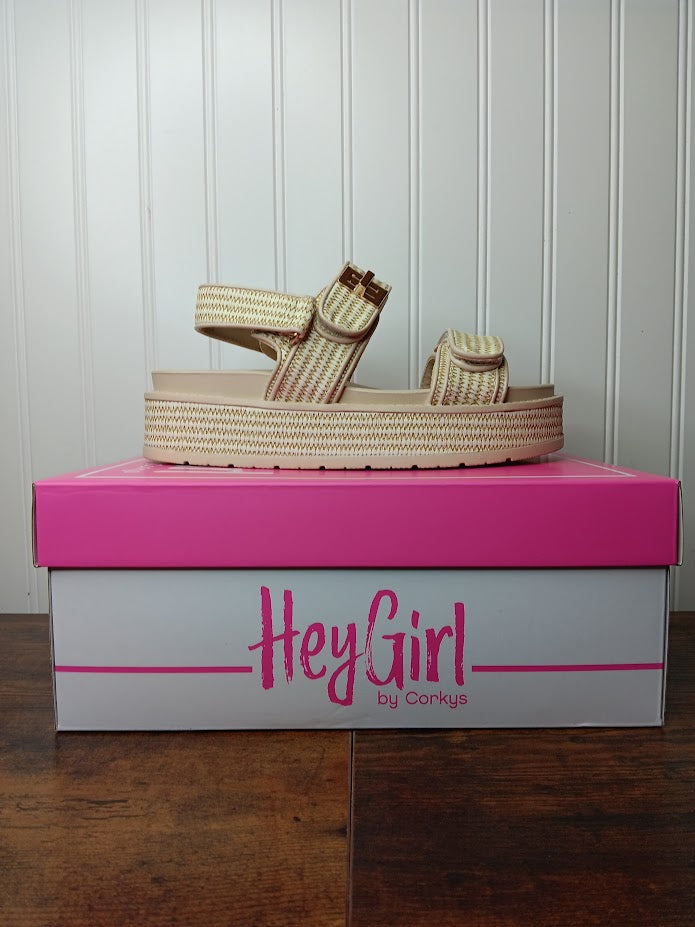 Go For It Sand Raffia Platform