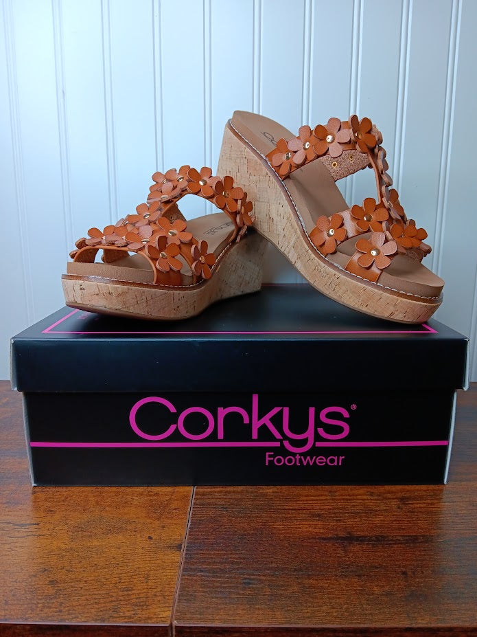 Mic Drop Cognac Wedge