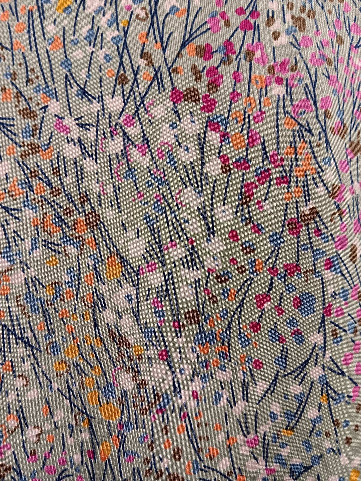 Sage Small Floral Short Sleeve Top