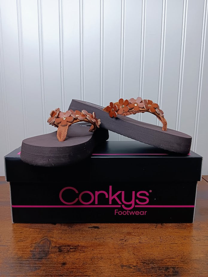 Cognac No Running Sandals