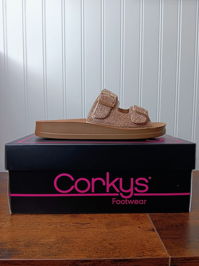 Rose Gold Let's Be Real Sandals