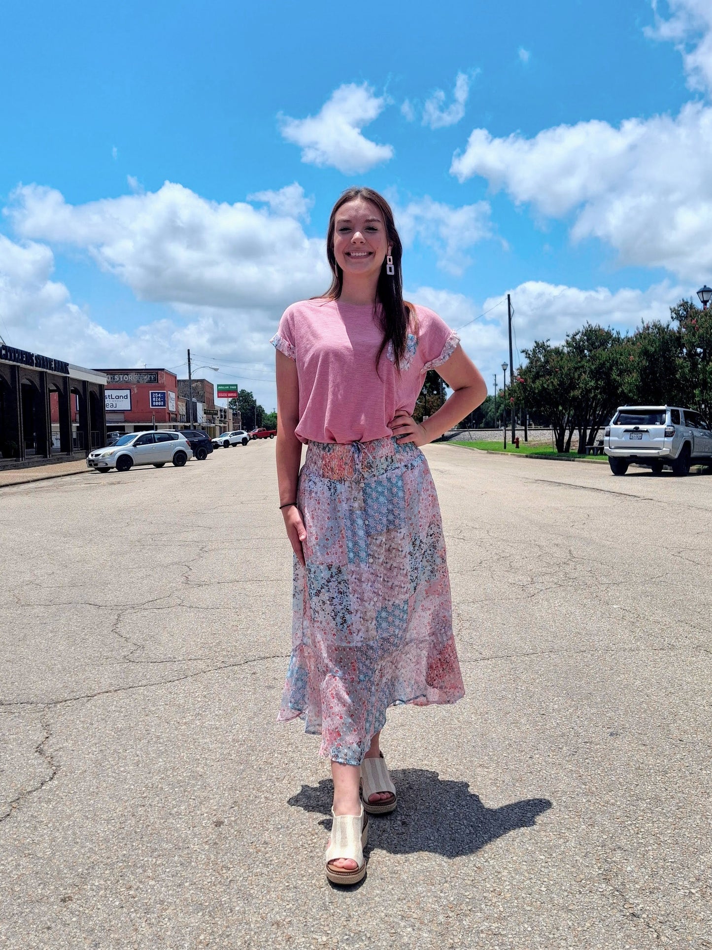 Multicolor Floral Long Skirt