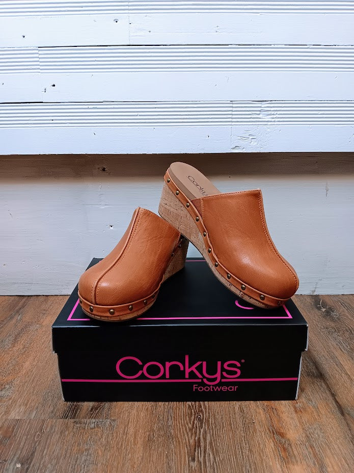 Cognac Marley Wedge Clogs