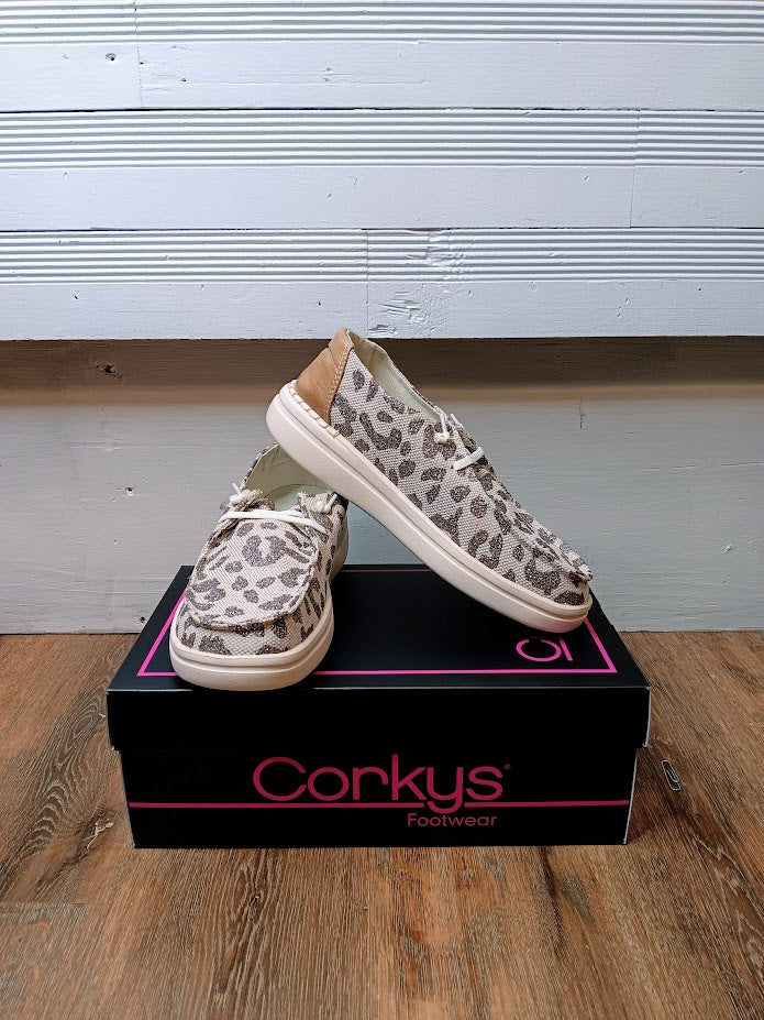 Tan Sparkle Leopard Kayak Shoes