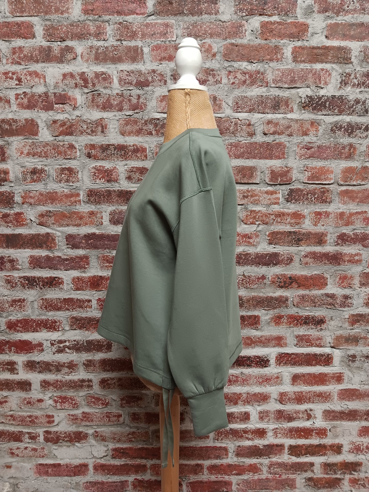 Sage L/S Knit Drawstring Sweatshirt