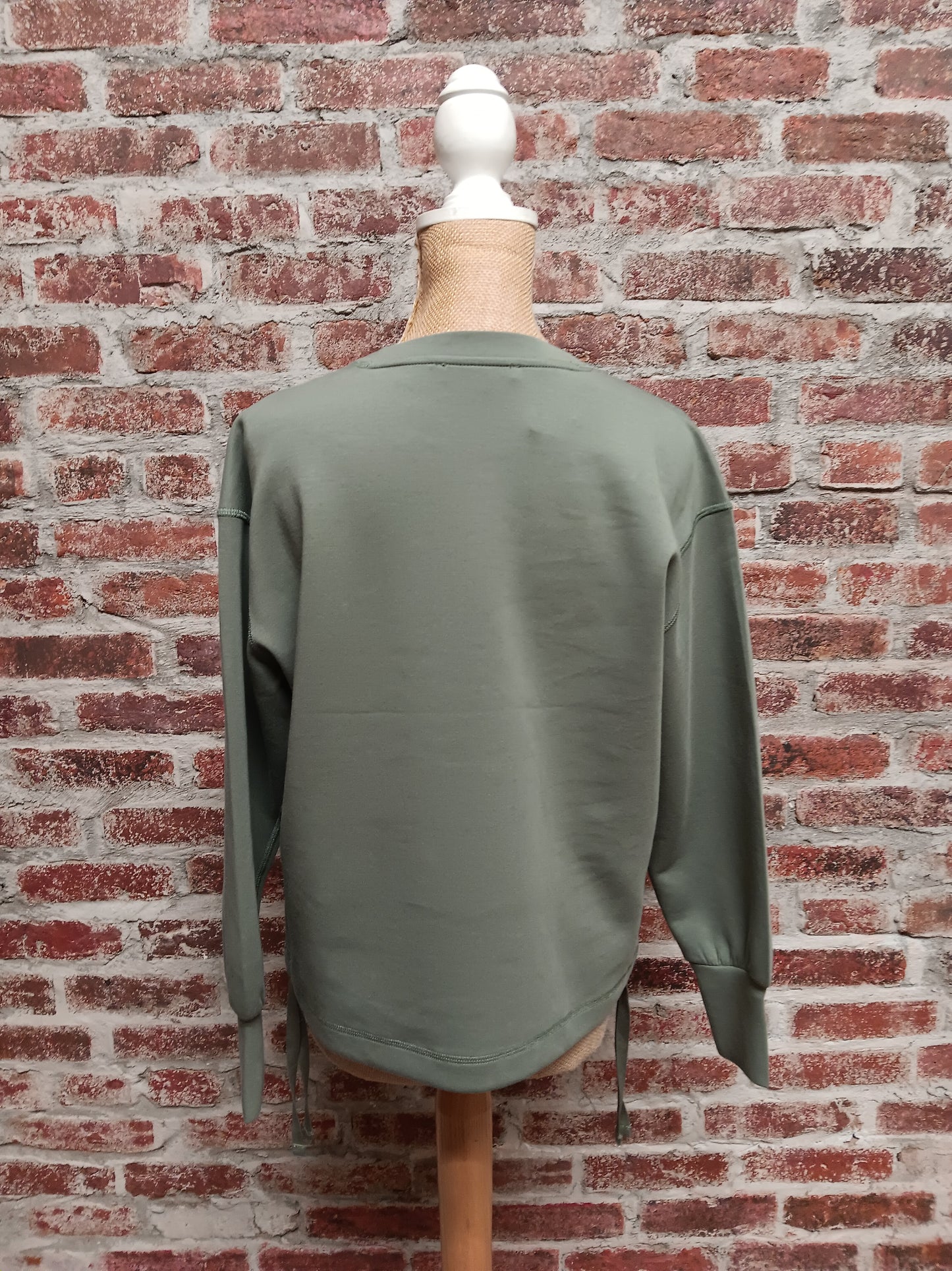 Sage L/S Knit Drawstring Sweatshirt