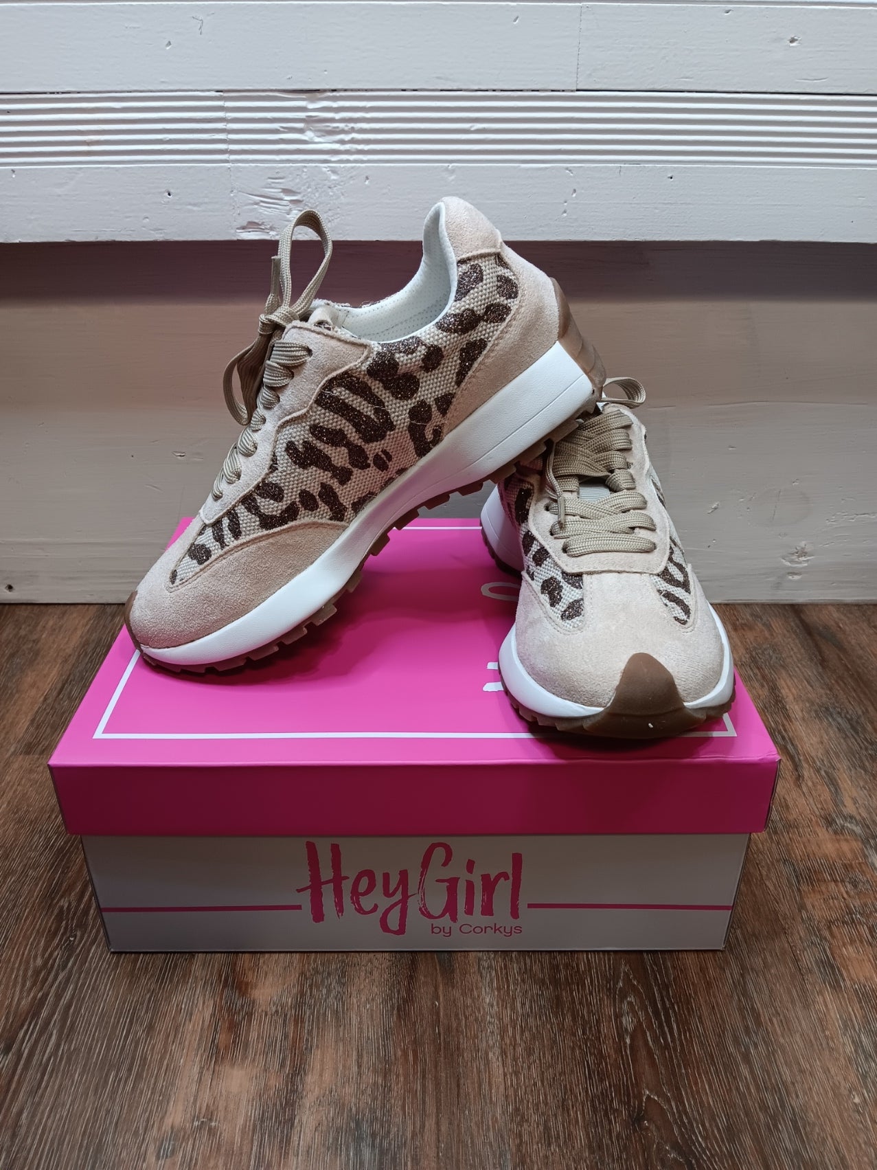 Tan Sparkle Leopard No Prob Shoes
