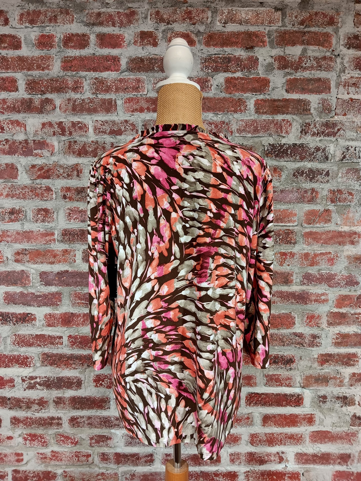 Peach and Hickory 3/4 Sleeve Top