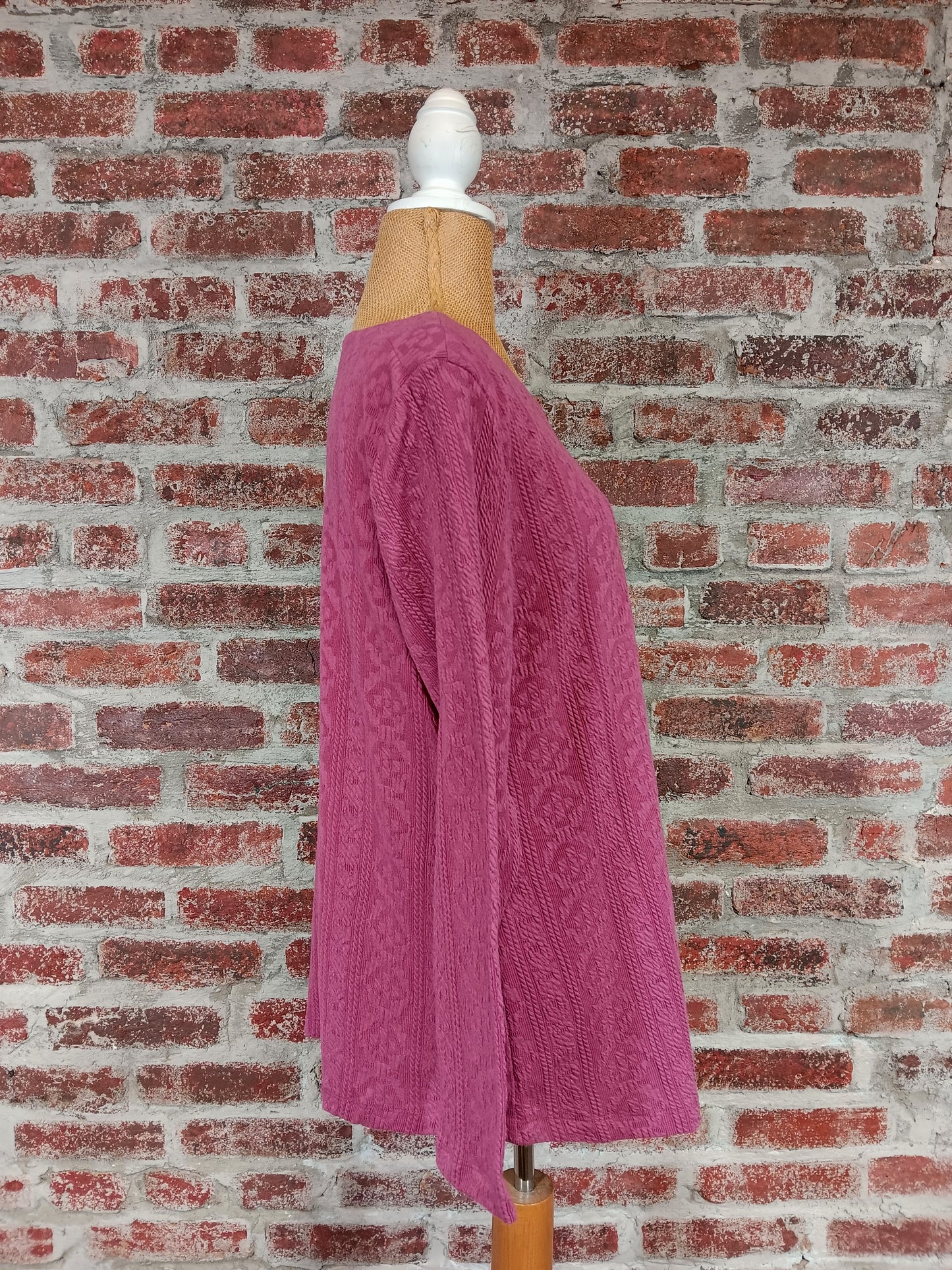 Rosetta Quilted L/S Faux Button Top