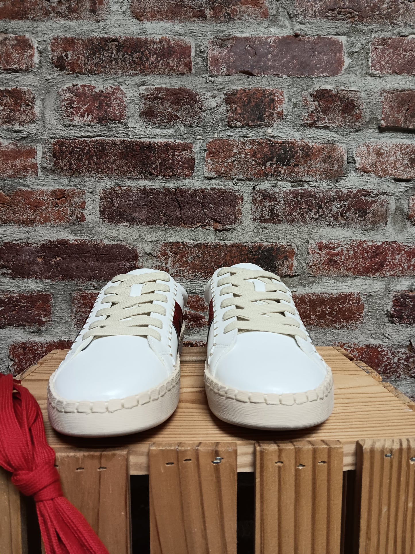 Friend Zone Red and White Sneaker
