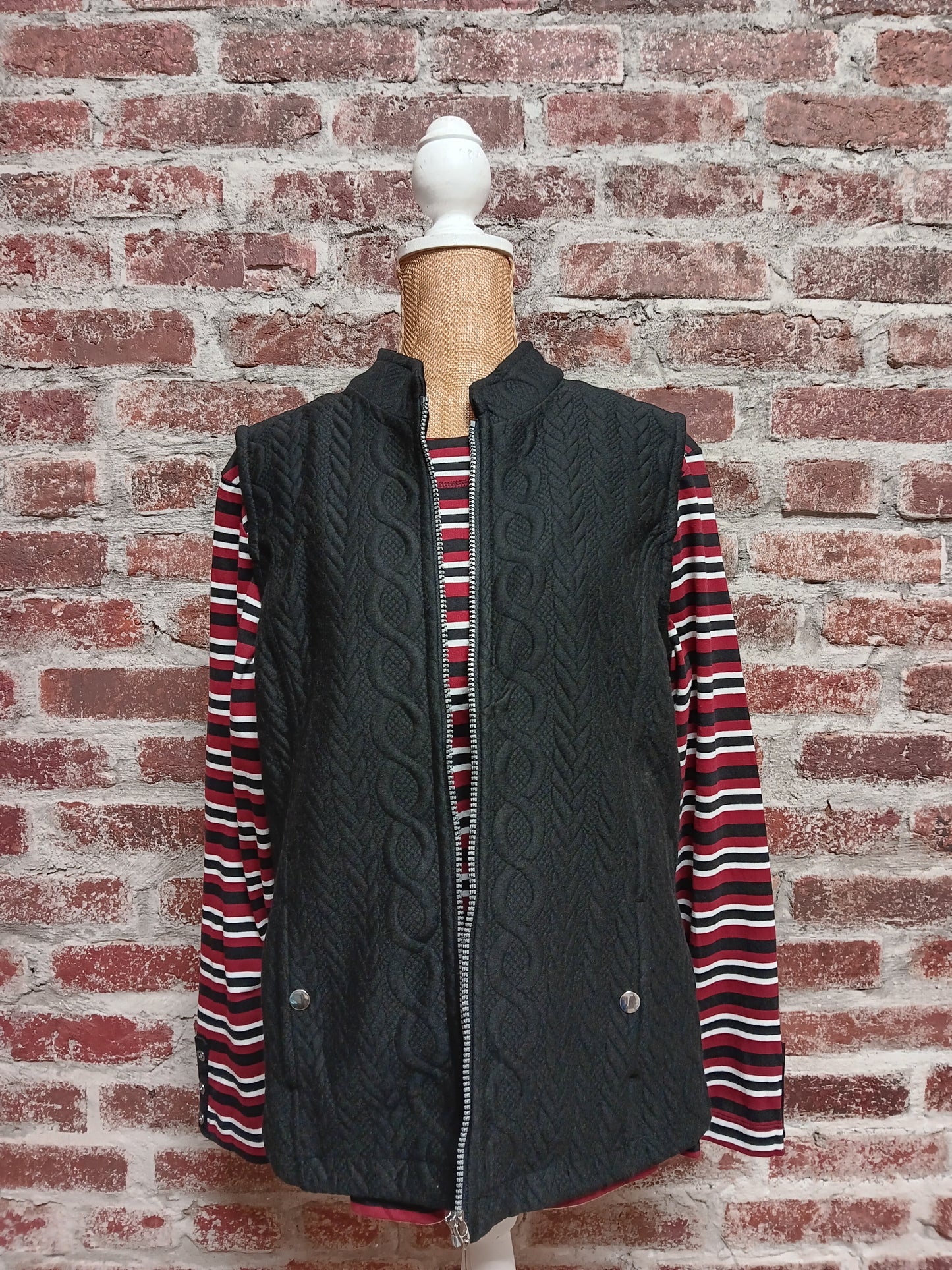 Black Quilted Vest