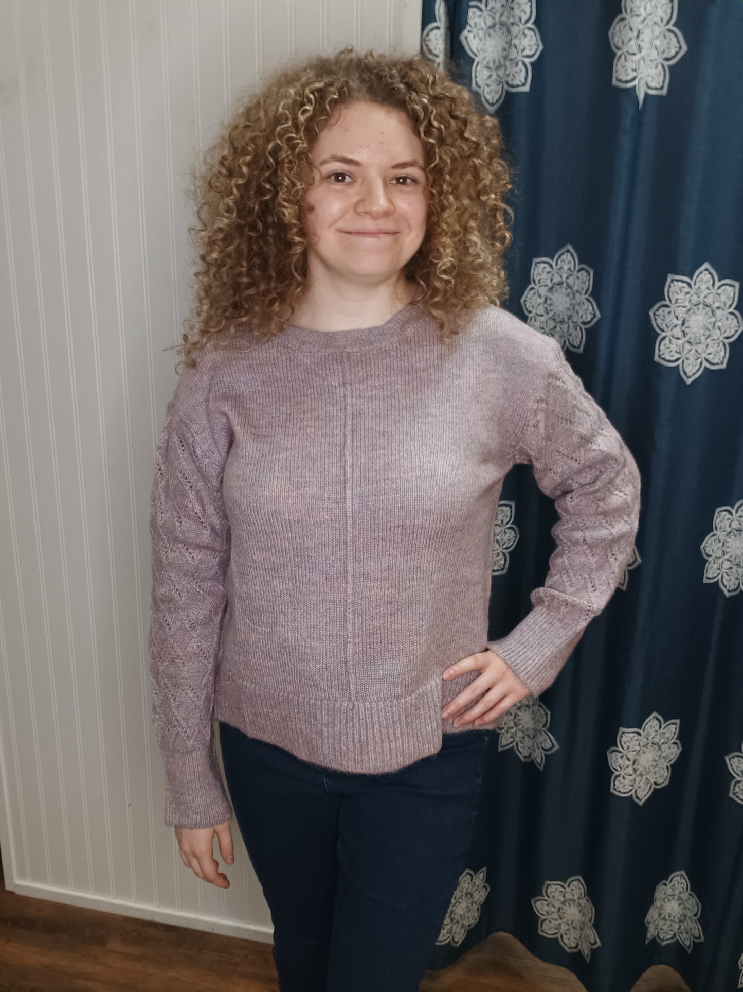 Soft Mauve Knit Sweater