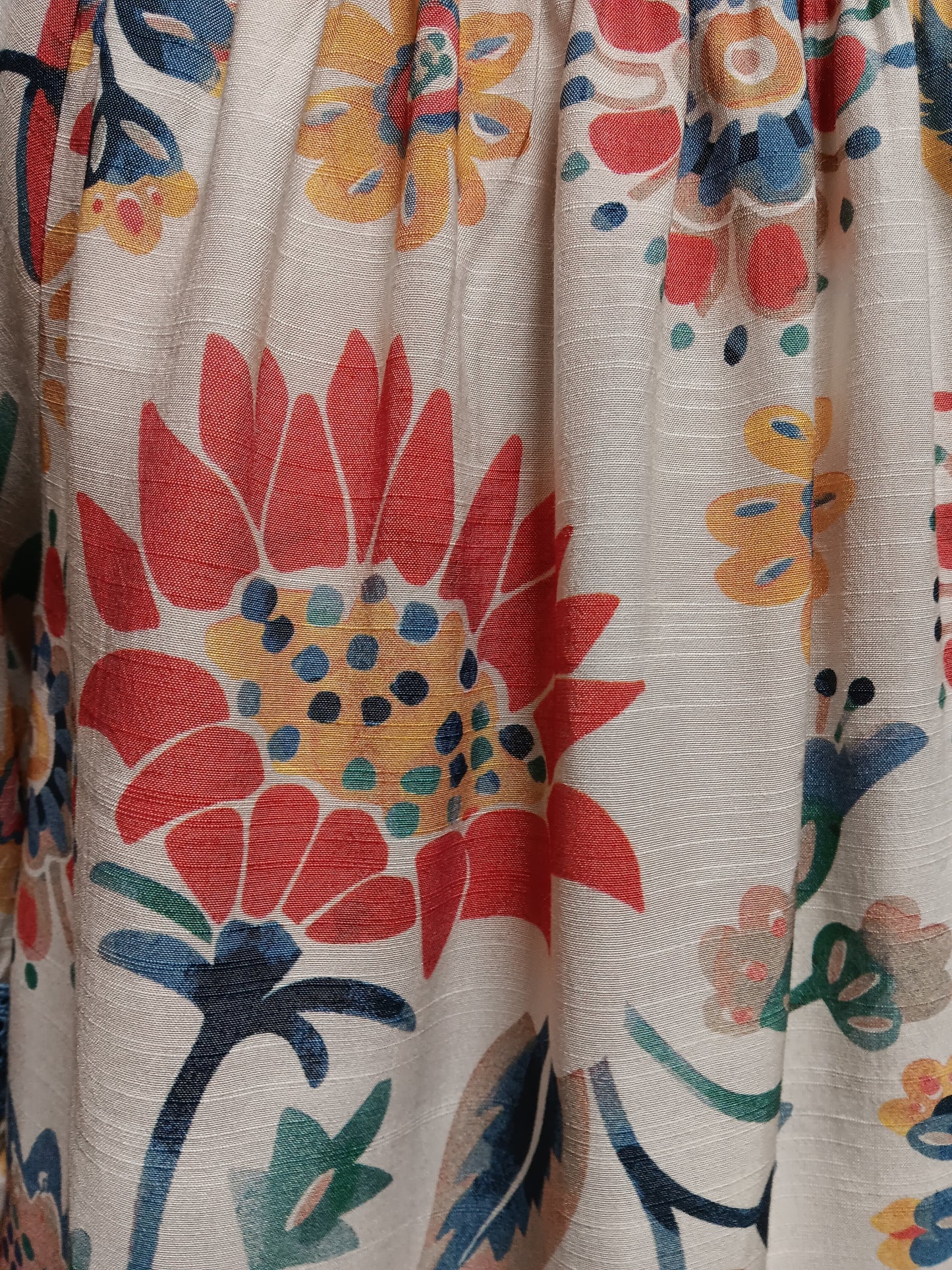 Multicolor Floral 3/4 Flounce Sleeve Top