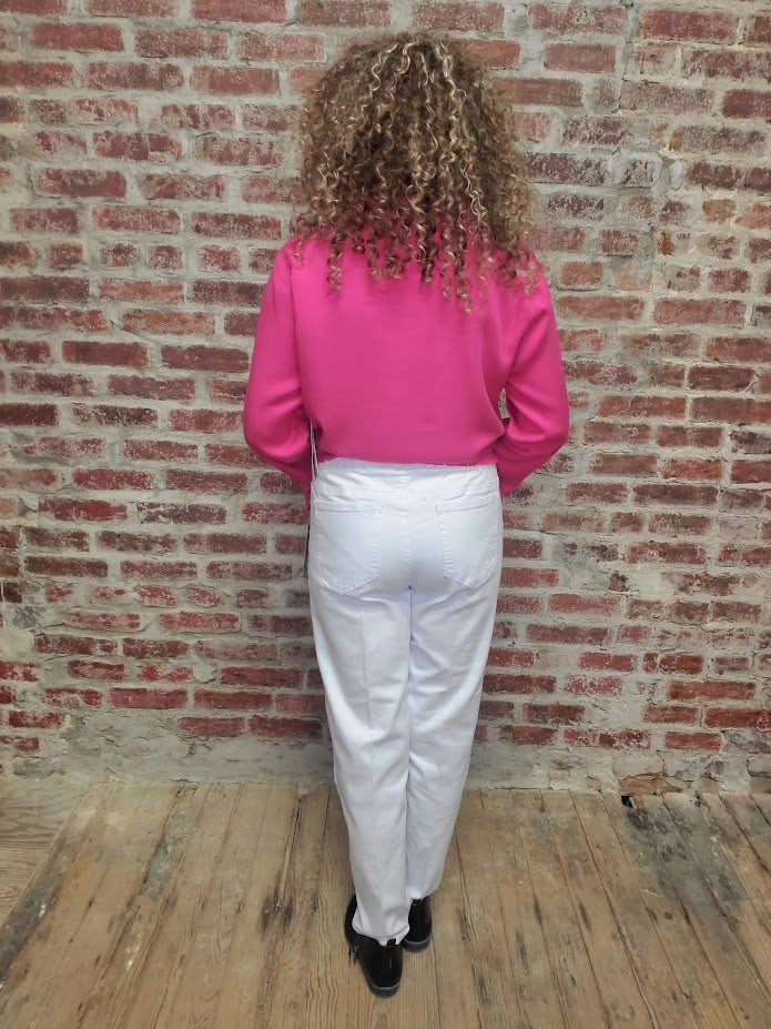 White Denim Ankle Pants w/Real Pockets
