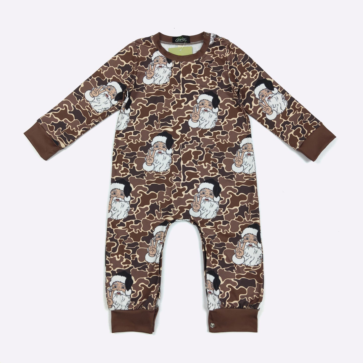 Camo Santa Boy Romper