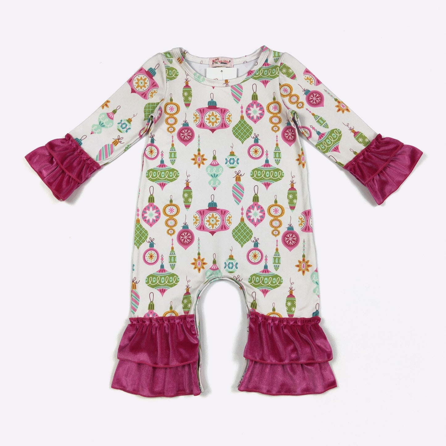 Pink Ornaments Baby Romper