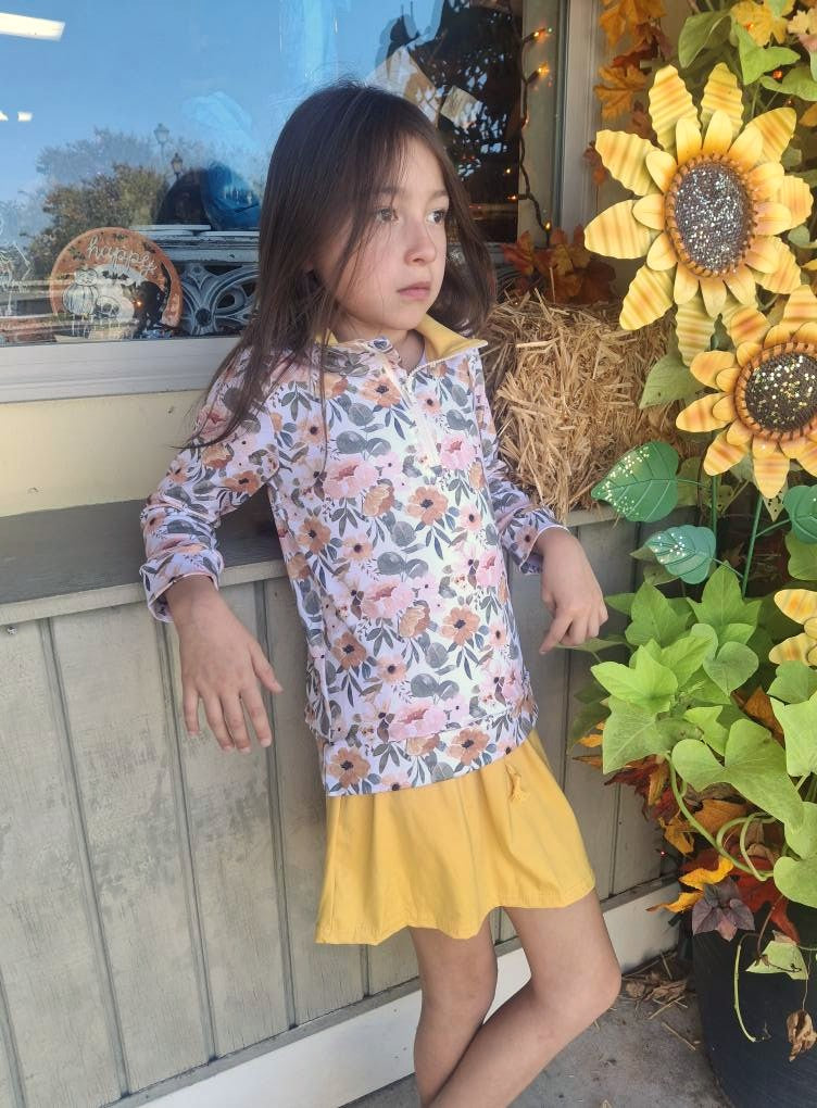 Wispy Mustard Girls Skort Set