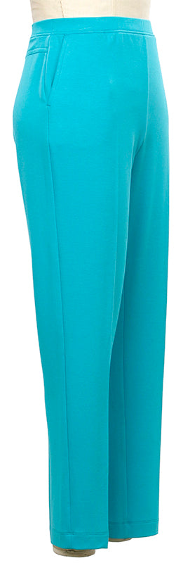 Aquamarine Solid Knit Pant Plus