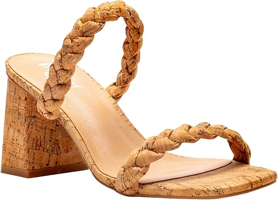 French Kiss Glitter Cork Sandals