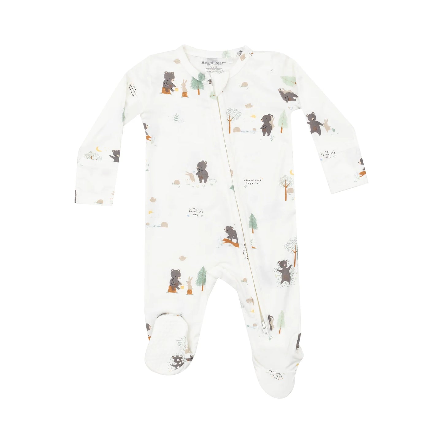 Bear and Bunny 2way Zipper Footie