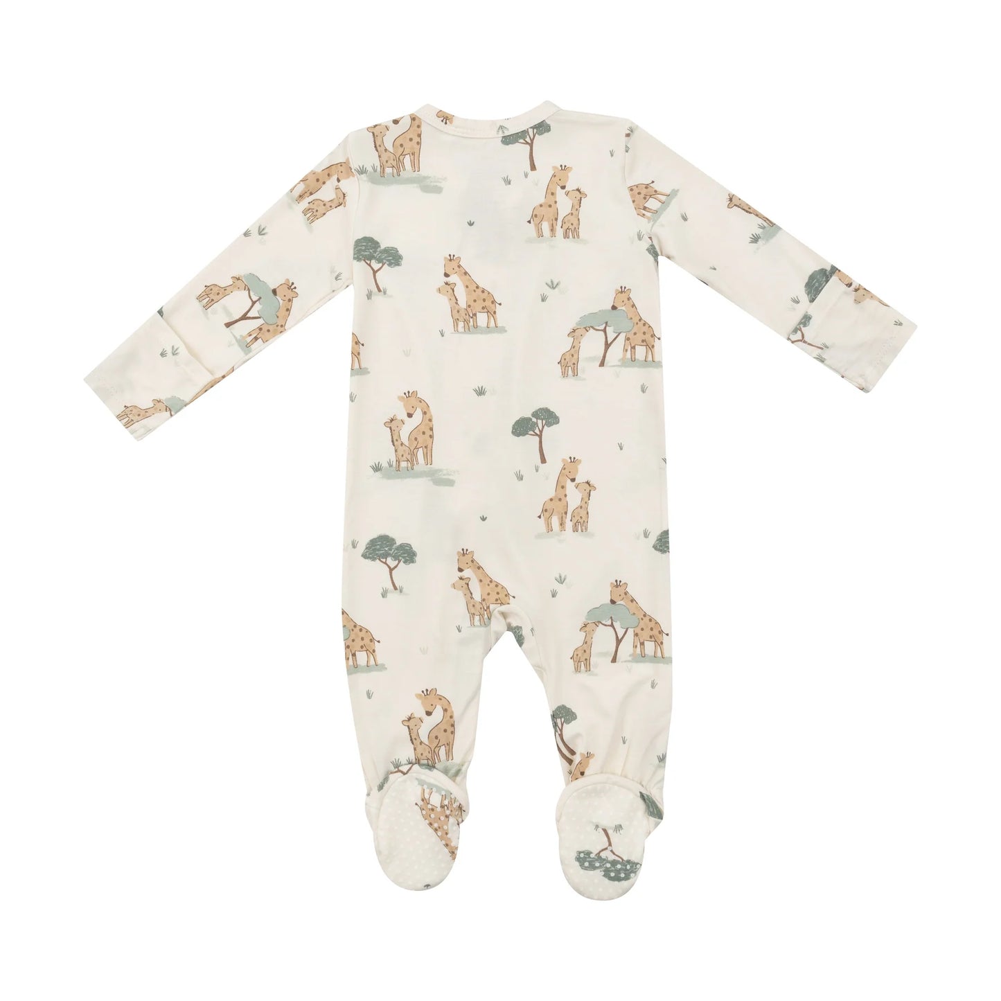 Giraffe Families 2way Zipper Footie