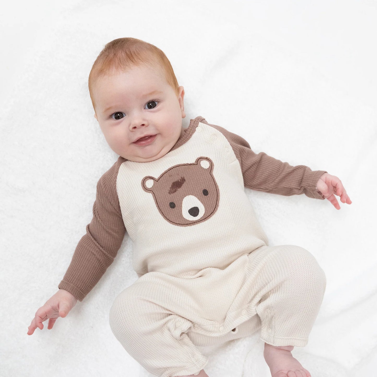Baby Brown Bear Raglan Romper