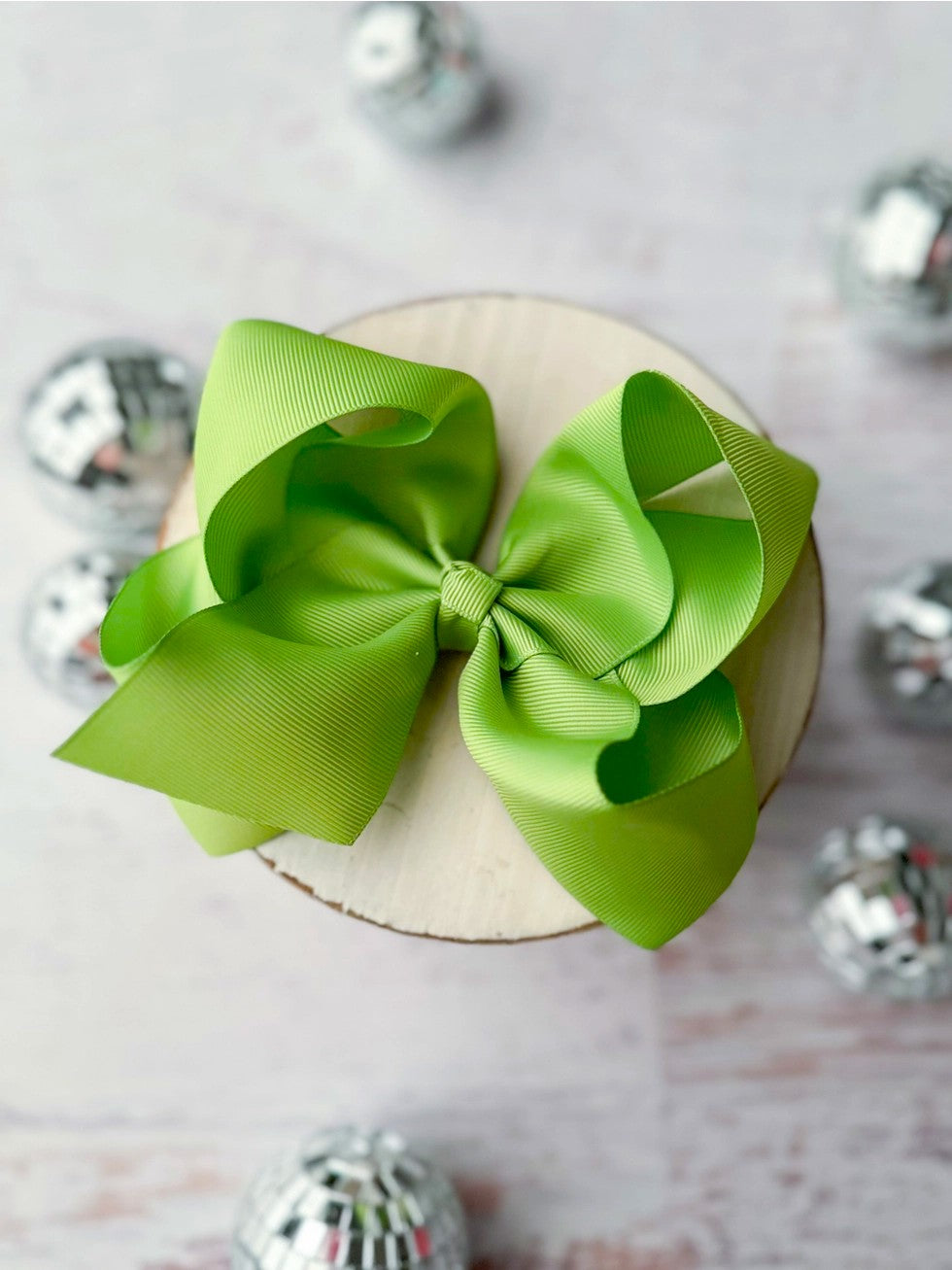 Lime Oversize Grosgrain Hair Bow