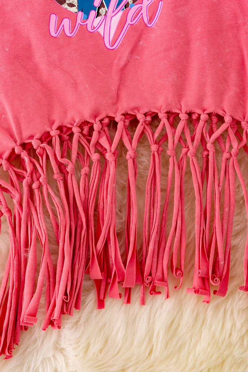 Cowgirl Wild Watermelon Tank Top w/Fringe