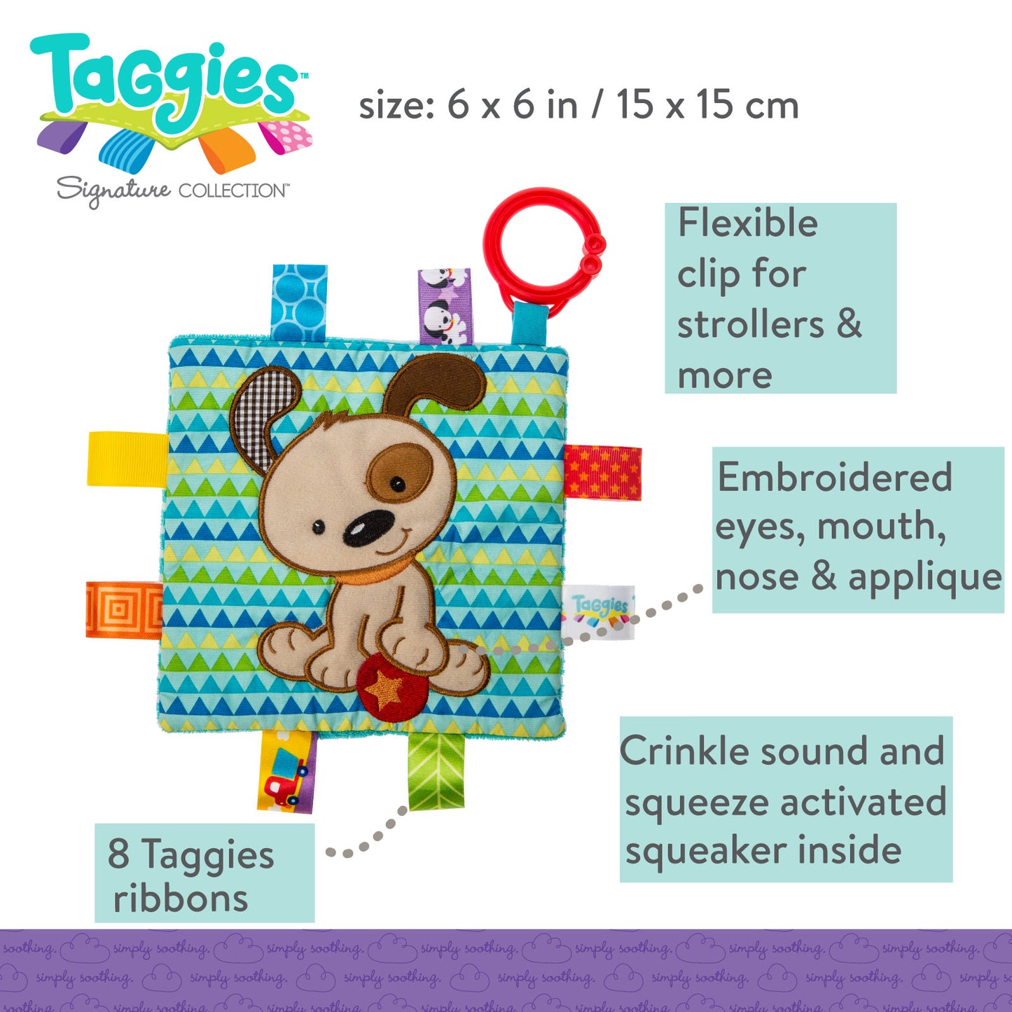 Crinkle Me Brother Puppy Taggie