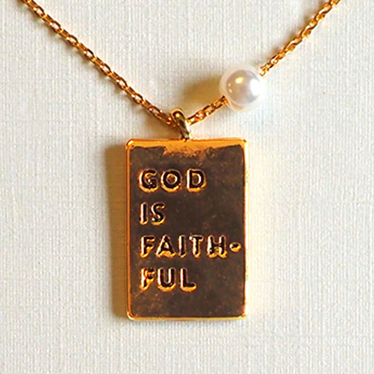 God Is Faithful Keepsake Necklace