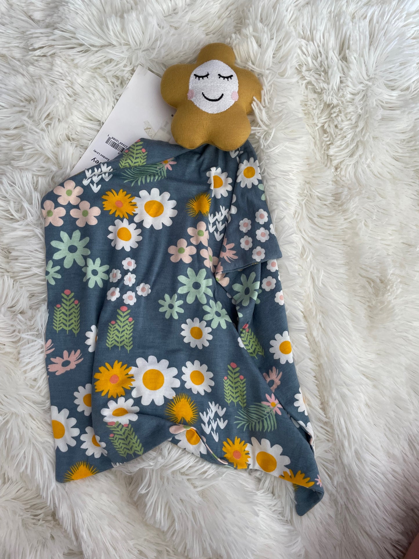 Blue Daisy Baby Lovey