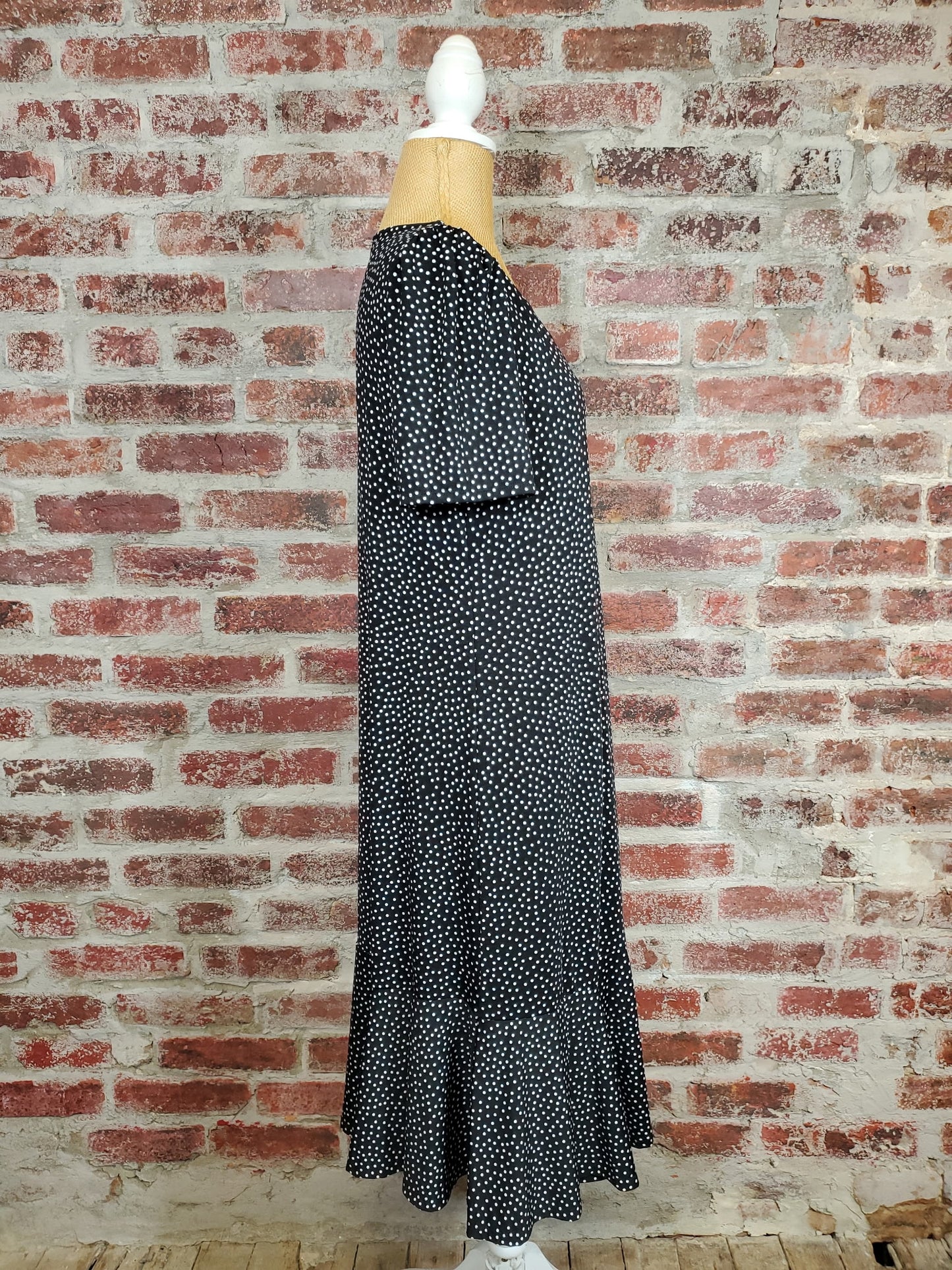 Sunday Grace Dot Dress B/W